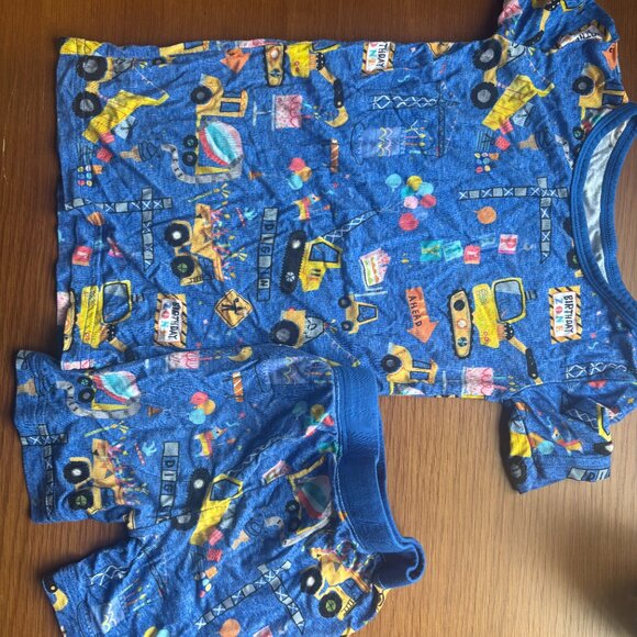 Little Sleepies Birthday Builders Two Piece Pajama Set - Picture 3 of 4